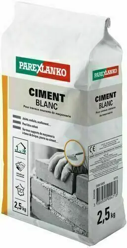 Ciment BLANC - sac de 2,5kg - Réduction