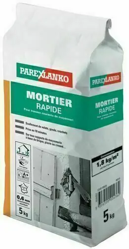 Bien noté - Mortier RAPIDE 155 - sac de 5kg