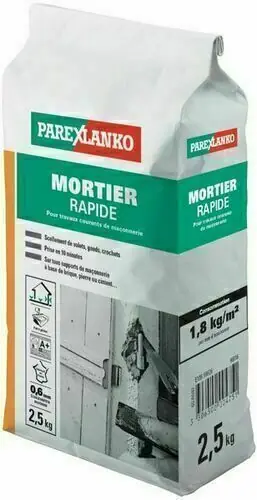 Direct fabricant - Mortier RAPIDE 155 - sac de 2,5kg