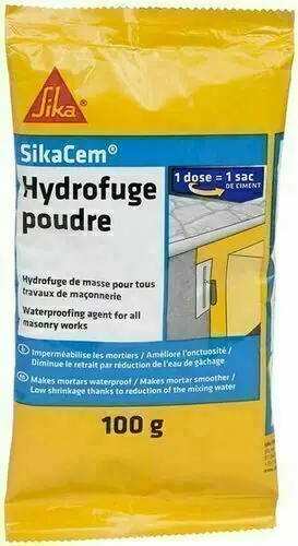 Prix choc | Hydrofuge de masse en poudre SIKACEM - dose de 100g