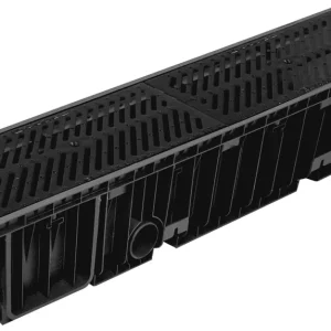 Caniveau TAURUS PE-HD + grille fonte - classe B125 - 1000 x 200 x 150 mm | Disponible maintenant
