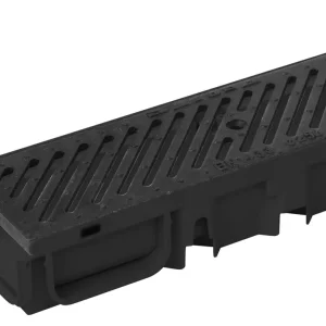 Caniveau PEGASUS PP + grille fonte - classe B125 - 1000 x 130 x 75 mm - Réduction