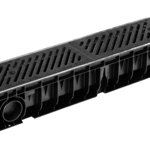 Caniveau TAURUS PE-HD + grille fonte - classe C250 - 1000 x 130 x 150 mm | Meilleur prix
