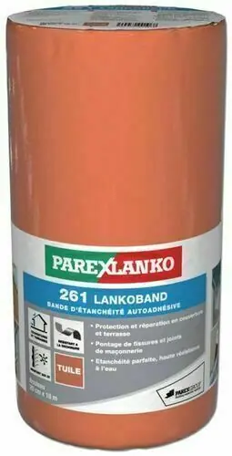 Tout juste disponible - Bande d‘étanchéité 261 LANKOBAND tuile - rouleau de 10x0,20m
