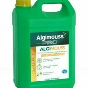 Traitement pour toitures murs et façades ALGIMOUSS algicide fongicide curatif et préventif - Bidon de 5l + 1l - Promo exceptionnelle