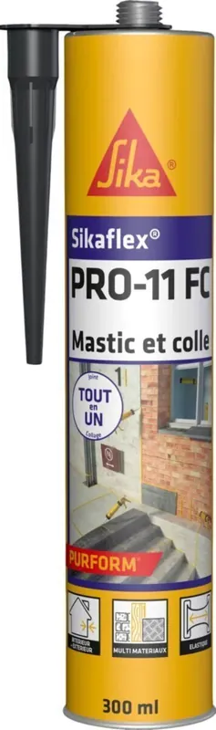 Achat sécurisé - Mastic colle SIKAFLEX PRO 11 FC gris anthracite - cartouche de 300ml
