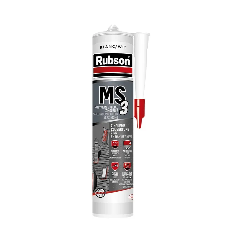Mastic colle zinguerie couverture MS3 ZINGUERIE RUBSON blanc - cartouche de 280 ml - Réduction