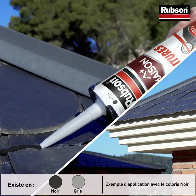 Mastic de réparation et étanchéité toitures PERFECT HOME RUBSON acrylique Gris - cartouche de 280 ml | Achetez dès aujourd'hui