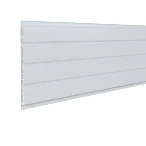 Prix avantageux - Lambris sous face PVC extérieur profil 4 planches blanc - 10 x 250 mm 4m - botte de 10 lames