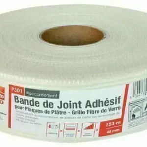 Bande de joint adhésive pour plaque de plâtre P301 - 153mx48mm - Produit tendance