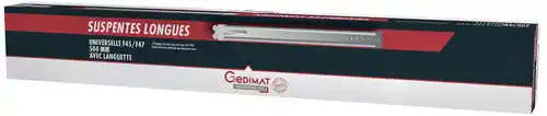 Direct fabricant - Suspente longue avec languette universelle GEDIMAT PERFORMANCE PRO - L.500 mm F45/47 - boîte de 50 pièces