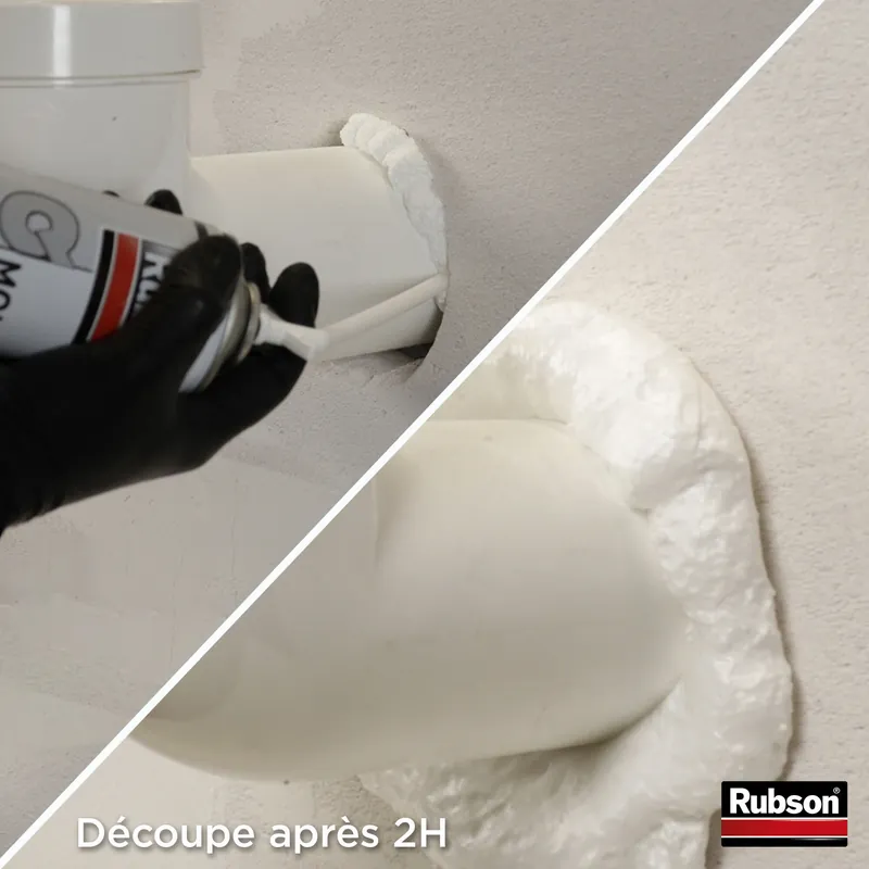 Best-seller - Mousse expansive polyuréthane WHITETEQ RUBSON thermique et phonique - contenance de 500ml