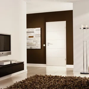 Bloc-porte laqué tubulaire HANOVRE cloison de 100 à 116mm blanc - 204 x 83 cm - gauche poussant - Plébiscité par les clients