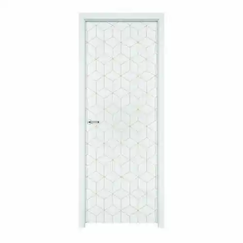 Très bien noté | Bloc-porte alvéolaire CUBE gravé à peindre Hui.90 mm - 204 x 73 cm - droit poussant