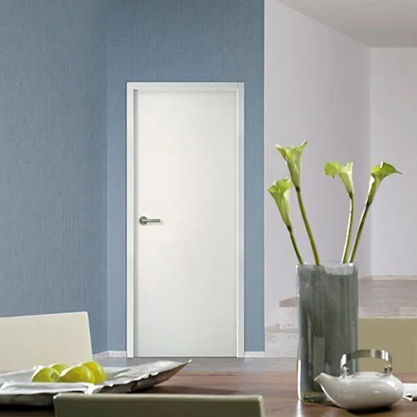 Recommandé - Bloc-porte plane isolant stable climat B Hui.66 mm - 204 x 83 cm - droit poussant - serrure 3 points 1 coffre à relevage