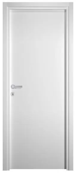 Bloc-porte isotherme BERING décor blanc Hui.72 à 100 mm - 204 x 83 cm - droit poussant. - Excellente qualité