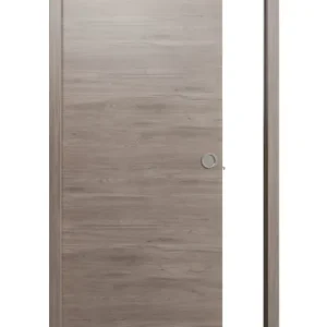 Offre exclusive - Kit habillage BERING pour châssis à galandage 1 portes recoupable - décor gris galet