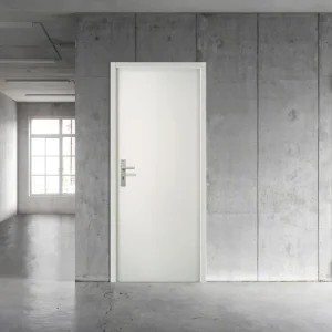 Bloc-porte coupe feu Ei30 prépeint à chant droit Hui.117x 54 mm - 204x83 cm - droit poussant - serrure de sûreté 1 point - Produit tendance