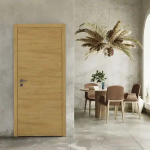Coup de cœur des clients | Bloc-porte pleine CARLIT décor chêne verni naturel Hui.72 mm - 204 x 73 cm - droit poussant