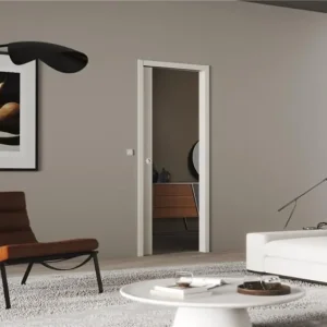 Promo exceptionnelle | Kit Habillage Xpress 1 Vantail 1000X2030 pour cloison finie de 90 à 100mm Finition pré-peint blanc