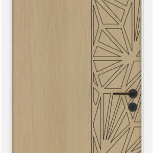 Bien noté | Bloc-porte alvéolaire CUBE gravé 1/3 Hui.90 mm - 204 x 73 cm - gauche poussant