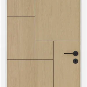 Achetez maintenant - Bloc-porte isolant ROMIE gravé chêne clair Hui.90 mm - 204 x 83 cm - droit poussant