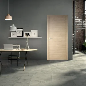 Stock limité - Bloc-porte alvéolaire ISEO plaqué chêne naturel Hui.72 à 100 mm - 204 x 83 cm - serrure magnétique