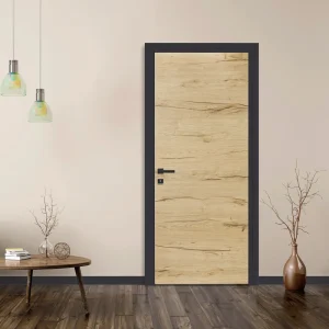 Bloc-porte alvéolaire ISEO plaqué chêne authentique Hui.50 à 102 mm - 204 x 83 cm - serrure magnétique - Promo exceptionnelle