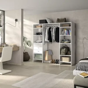 RANGEMENT PRISME 2 BLANC EP.18 MM SANS TIROIR | Vente flash