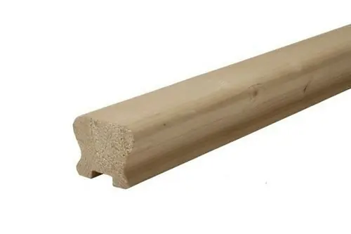 Réduction - Chant plat 2 arrondis MDF prépeint blanc L.2,44 m - section 9 x 48 mm