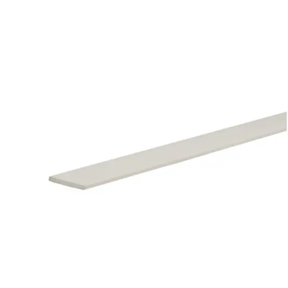 Prix exceptionnel | Chant Plat 2 angles vifs PVC blanc - L.2,60 m section 2 x 30 mm