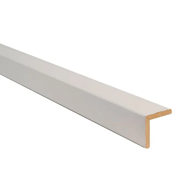 Baguette d‘angle arrondie MDF blanc L.2,44 m - section 23 x 23 mm | Commandez dès aujourd'hui