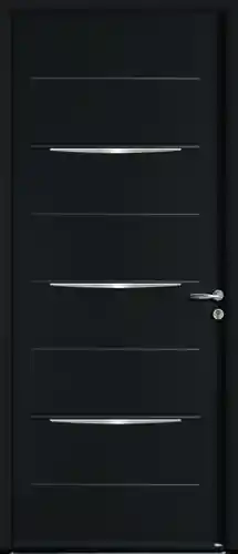 Disponible maintenant | Porte d‘entrée acier ALIA 48 gris texturé dormant 54 mm - 215 x 90 cm - gauche poussant