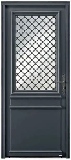 Offre exceptionnelle | Porte d‘entrée Bois Montmartre noir dormant 78 mm - 215 x 90 cm - gauche poussant