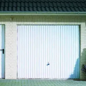 Prix imbattable | Porte de service RAINURA en acier blanc réversible - 200.5x84.5cm