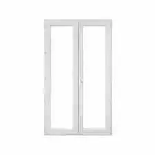 Porte-fenêtre PVC blanc VISION 70 - 2 vantaux grand vitrage - 215x90 cm - crémone | Remise supplémentaire