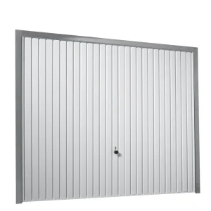 Qualité premium - Porte de garage basculante D114 métallique sans rail blanc RAL9016 - 200x237,5cm