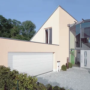 Porte de garage sectionnelle KIT EUROPRO non motorisée L finition sablée - blanc signalisation 9016 - 212.5 x 300 cm | Profitez-en