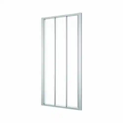 Porte de douche coulissante DIVERA 3 volets verre 6mm transparent avec profilés chromés - 200x120cm | Prix imbattable