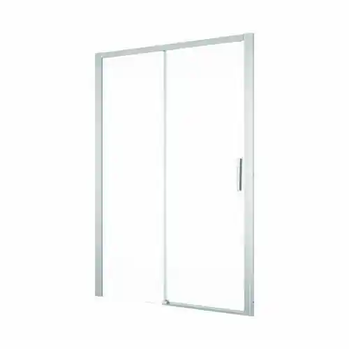 Retour gratuit - Porte de douche coulissante DIVERA 2 volets verre 6mm transparent avec profilés chromés - 200 x 120 cm