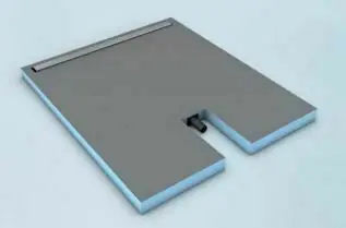 Receveur de douche à carreler FUNDO PLANO LINEA barette longue - 90x90cm Ep.70mm | Prix cassé