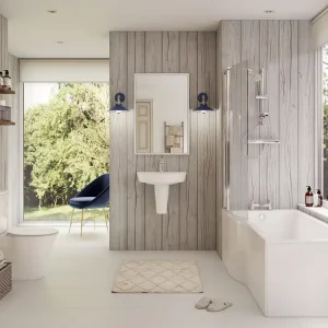 À ne pas manquer | Baignoire asymétrique CONNECT AIR droite blanc 190L - 170x80 cm