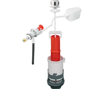 Mécanisme WC simple chasse à tirette + robinet flotteur à levier latéral - Prix malin
