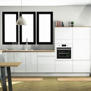 Promotion - Façade de cuisine ARTIKA 1 porte + 1 tiroir laqué blanc brillant B07 - H.71,5 x l.60 cm