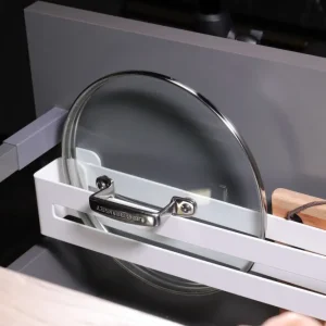 Barre range-couvercles en acier 510 mm - blanc - Promotion