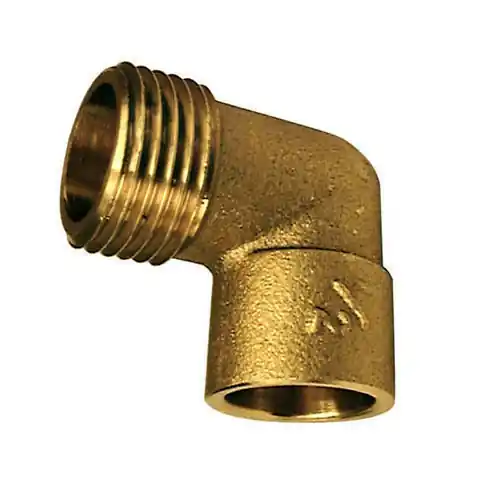 Coude laiton fer/cuivre 92GCU mâle diam.15x21mm à souder Ø16mm - Offre exclusive