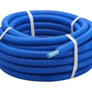 Prix mini | Tuyau PER polyéthylène réticulé prégainé coloris rouge Ø16mm en couronne de 25m