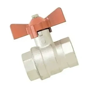 Vanne d‘arrêt acier nickelé 1/4 tour femelle femelle Ø15x21mm - Paiement sécurisé