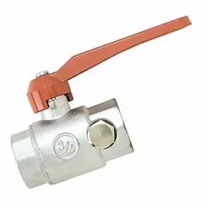 Nouveau en boutique | Vanne d‘arrêt acier nickelé 1/4 tour femelle femelle à purge diam.20x27mm en vrac 1 pièce
