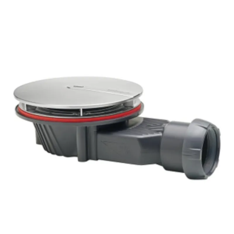 Bonde douche SLIM + Ø90 mm - dôme métal brossé | Dernière chance
